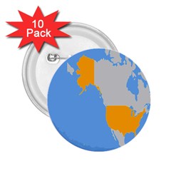 Map Transform World 2 25  Buttons (10 Pack) 