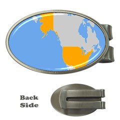 Map Transform World Money Clips (oval) 