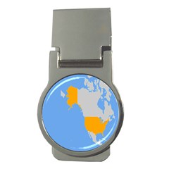 Map Transform World Money Clips (round)  by Mariart