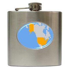 Map Transform World Hip Flask (6 Oz) by Mariart