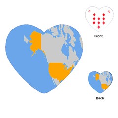 Map Transform World Playing Cards (heart) 