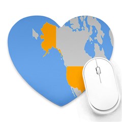 Map Transform World Heart Mousepads by Mariart