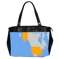 Map Transform World Office Handbags (2 Sides) 