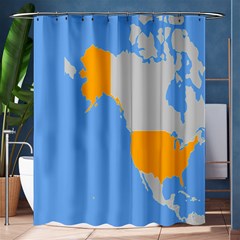 Map Transform World Shower Curtain 60  X 72  (medium) 