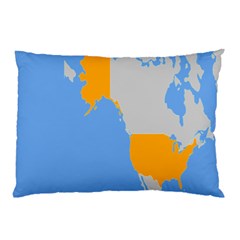 Map Transform World Pillow Case (two Sides)