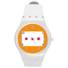 Patterns Types Drag Swipe Fling Activities Gestures Round Plastic Sport Watch (m)