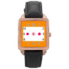 Patterns Types Drag Swipe Fling Activities Gestures Rose Gold Leather Watch  by Mariart