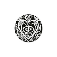 Paper Cut Butterflies Black White Golf Ball Marker by Mariart