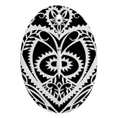 Paper Cut Butterflies Black White Oval Ornament (two Sides) by Mariart