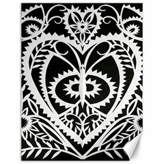 Paper Cut Butterflies Black White Canvas 12  X 16   by Mariart