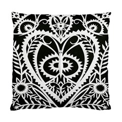 Paper Cut Butterflies Black White Standard Cushion Case (one Side) by Mariart