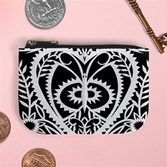 Paper Cut Butterflies Black White Mini Coin Purses by Mariart