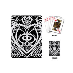 Paper Cut Butterflies Black White Playing Cards (mini) 