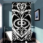 Paper Cut Butterflies Black White Shower Curtain 36  x 72  (Stall)  Curtain(36 X72 ) - 33.26 x66.24  Curtain(36 X72 )