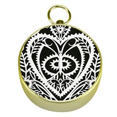 Paper Cut Butterflies Black White Gold Compasses