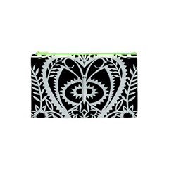 Paper Cut Butterflies Black White Cosmetic Bag (xs) by Mariart