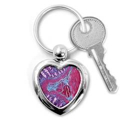 Natural Stone Red Blue Space Explore Medical Illustration Alternative Key Chains (heart) 