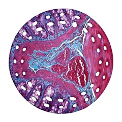 Natural Stone Red Blue Space Explore Medical Illustration Alternative Ornament (round Filigree) by Mariart