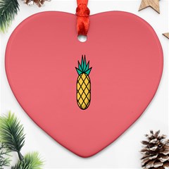 Pineapple Fruite Minimal Wallpaper Ornament (heart)