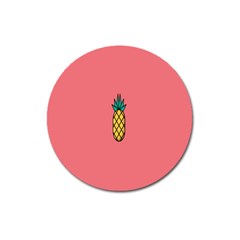 Pineapple Fruite Minimal Wallpaper Magnet 3  (round)