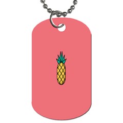 Pineapple Fruite Minimal Wallpaper Dog Tag (one Side)