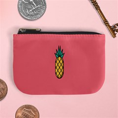 Pineapple Fruite Minimal Wallpaper Mini Coin Purses