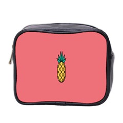 Pineapple Fruite Minimal Wallpaper Mini Toiletries Bag 2-side by Mariart