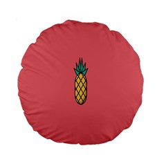 Pineapple Fruite Minimal Wallpaper Standard 15  Premium Round Cushions by Mariart