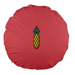 Pineapple Fruite Minimal Wallpaper Large 18  Premium Round Cushions