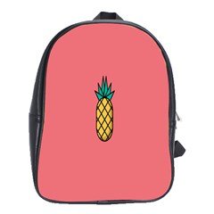 Pineapple Fruite Minimal Wallpaper School Bag (xl) by Mariart