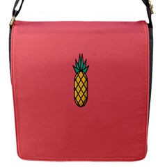 Pineapple Fruite Minimal Wallpaper Flap Messenger Bag (s)