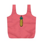 Pineapple Fruite Minimal Wallpaper Full Print Recycle Bags (M)  Front