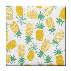 Pineapple Fruite Seamless Pattern Tile Coasters by Mariart