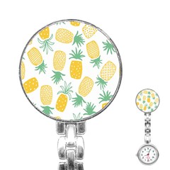 Pineapple Fruite Seamless Pattern Stainless Steel Nurses Watch by Mariart