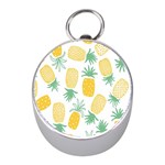 Pineapple Fruite Seamless Pattern Mini Silver Compasses Front