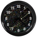 Neurons Light Neon Net Wall Clocks (Black) Front