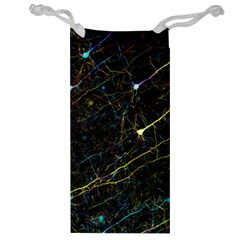 Neurons Light Neon Net Jewelry Bag by Mariart