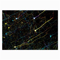 Neurons Light Neon Net Large Glasses Cloth (2-side) by Mariart