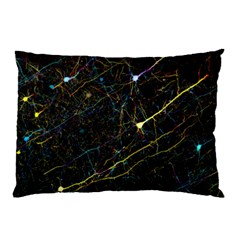 Neurons Light Neon Net Pillow Case by Mariart