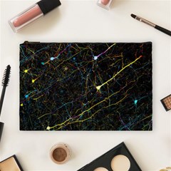 Neurons Light Neon Net Cosmetic Bag (large)  by Mariart