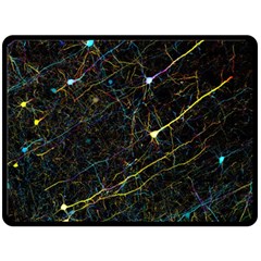 Neurons Light Neon Net Fleece Blanket (large) 