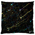 Neurons Light Neon Net Large Cushion Case (One Side) Front