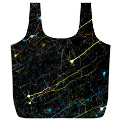 Neurons Light Neon Net Full Print Recycle Bags (l)  by Mariart