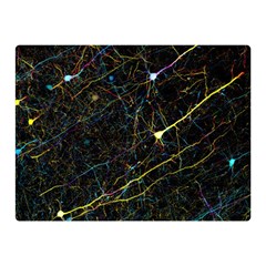 Neurons Light Neon Net Double Sided Flano Blanket (mini)  by Mariart