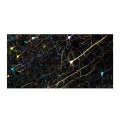 Neurons Light Neon Net Satin Wrap by Mariart