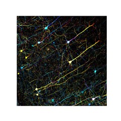 Neurons Light Neon Net Small Satin Scarf (square) by Mariart