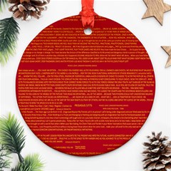 Mrtacpans Writing Grace Round Ornament (two Sides) by MRTACPANS