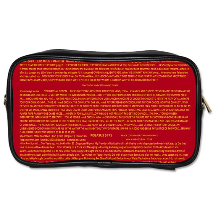 Mrtacpans Writing Grace Toiletries Bags 2-Side