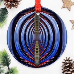 Illustration Robot Wave Rainbow Ornament (round)