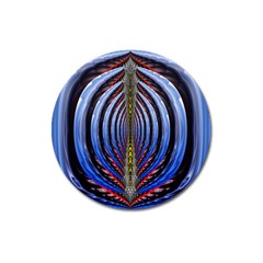 Illustration Robot Wave Rainbow Magnet 3  (round)